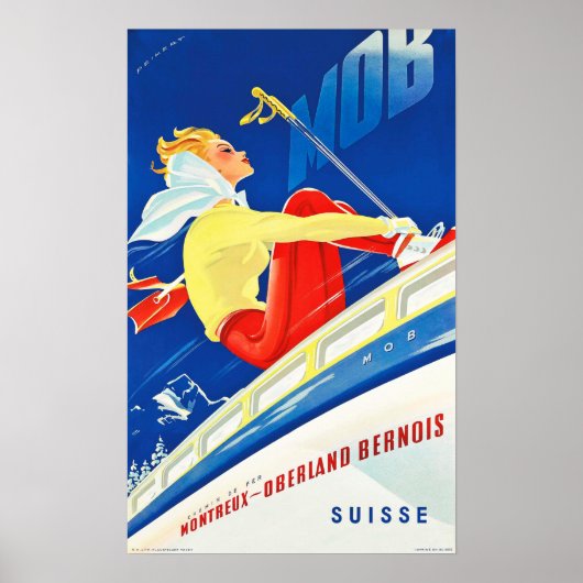 MOB Montreux Oberland Bernois  Zwitsers reizen Poster (Voorkant)