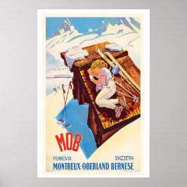 MOB Montreux Oberland Bernois Zwitserse Spoorwegen Poster