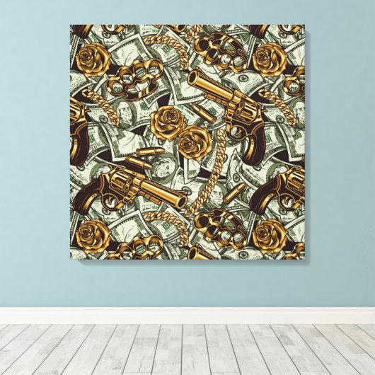 Mob Ties Canvas Print (Insitu (Houten vloer))