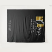 Mob Vrouw Martini Zwart Bachelorette Party Achterg Wandkleed (Voorkant (horizontaal))