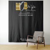 Mob Vrouw Martini Zwart Bachelorette Party Achterg Wandkleed (In situ)