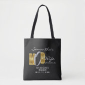 Mob Wife & Cocktails Zwarte Bach Meidenavondfeestj Tote Bag (Voorkant)