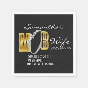 Mob Wife & Cocktails Zwarte Bach Meisjesuitje Servet