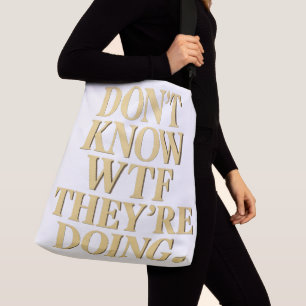 Mob Wife Energie: “Geen Flauw Benul” Design Crossbody Tas