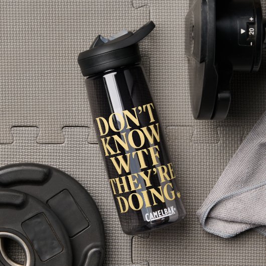 Mob Wife Energy: “Don’t Know WTF” Design Waterfles (Sportschool (Gedraaid)  )