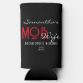 Mob Wife & Martini Zwarte Bach Meisjesuitje Seltzer Blikjeskoeler (Achterkant)