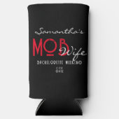 Mob Wife & Martini Zwarte Bach Meisjesuitje Seltzer Blikjeskoeler (Voorkant)