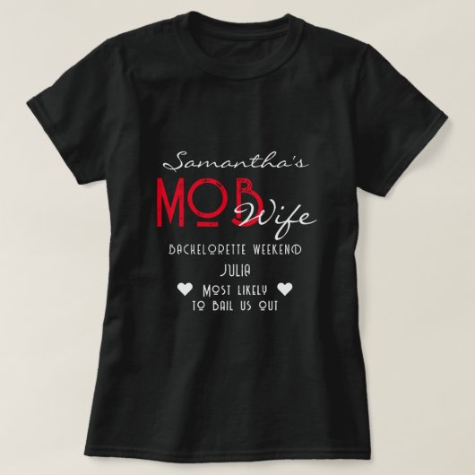 Mob Wife & Martini Zwarte Bach Meisjesuitje T-shirt (Design voorkant)