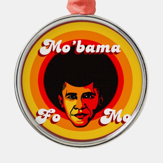 Mo'bama kerstversiering metalen ornament (Voorkant)