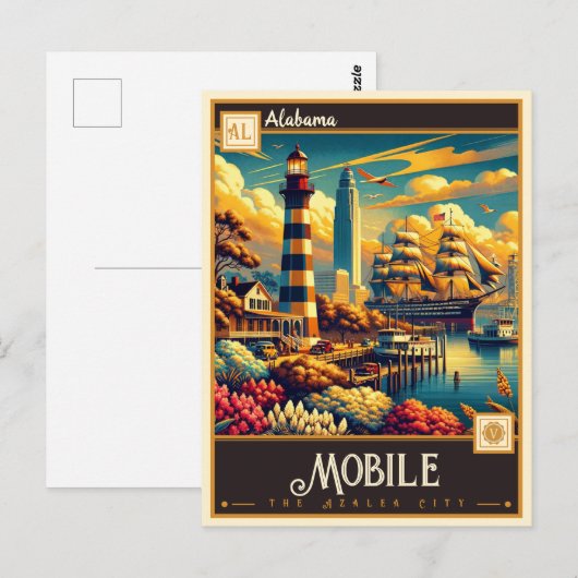 Mobiel, Alabama |  Briefkaart (Voorkant / Achterkant)
