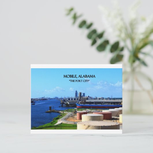 MOBIEL, ALABAMA - de Stad van de Haven Briefkaart (Staand voorkant)