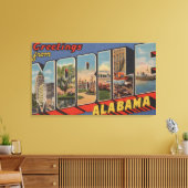 Mobiel, Alabama - Grote Letter-scènes Canvas Afdruk (Insitu (Woonkamer))