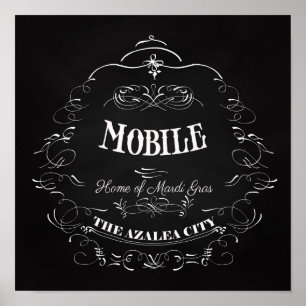 Mobiel, Alabama - Huis van de Mardi Gras Poster
