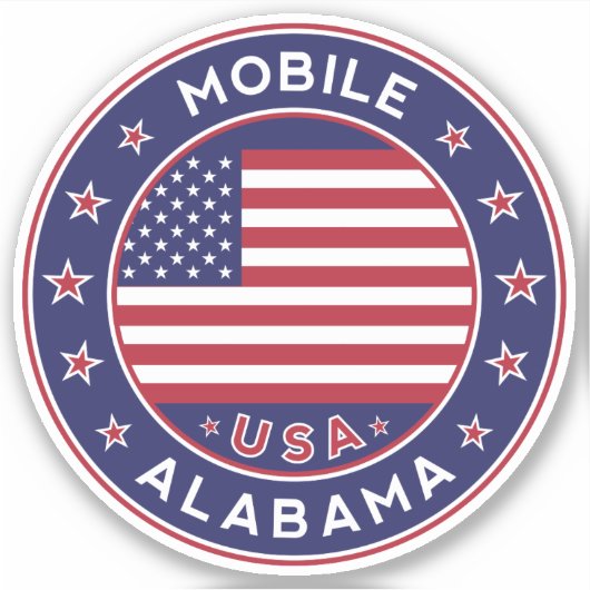 Mobiel Alabama, Mobiel Sticker (Voorkant)