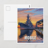 Mobiel Alabama Reizen Briefkaart (Voorkant / Achterkant)