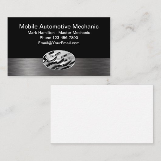 Mobiel autoontwerp visitekaartje (Voorkant / Achterkant)