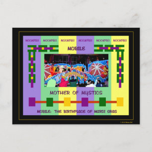 Mobiel: De geboorte van Mardi Gras Briefkaart