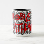 Mobiel dodenkamp over de mok van het wereldbol (Midden)