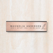 Mobiel edelmetalen Roos met goudpenseel Deurbordje (Voorkant)