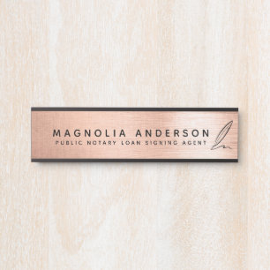 Mobiel edelmetalen Roos met goudpenseel Deurbordje