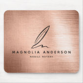 Mobiel edelmetalen Roos met goudpenseel Muismat (Voorkant)