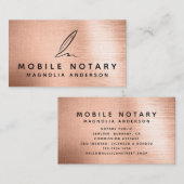 Mobiel edelmetalen Roos met goudpenseel Visitekaartje (Voorkant / Achterkant)