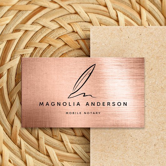 Mobiel edelmetalen Roos met goudpenseel Visitekaartje