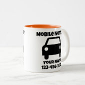 Mobiel geluidssymbool Gepersonaliseerd Tweekleurige Koffiemok (Voorkant rechts)