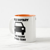 Mobiel geluidssymbool Gepersonaliseerd Tweekleurige Koffiemok (Voorkant links)