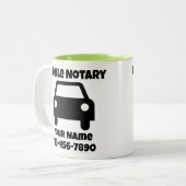 Mobiel geluidssymbool Gepersonaliseerd Tweekleurige Koffiemok (Voorkant links)