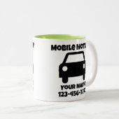 Mobiel geluidssymbool Gepersonaliseerd Tweekleurige Koffiemok (Voorkant rechts)