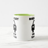 Mobiel geluidssymbool Gepersonaliseerd Tweekleurige Koffiemok (Center)