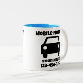 Mobiel geluidssymbool Gepersonaliseerd Tweekleurige Koffiemok (Voorkant rechts)