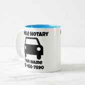 Mobiel geluidssymbool Gepersonaliseerd Tweekleurige Koffiemok (Voorkant links)