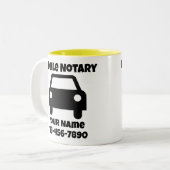 Mobiel geluidssymbool Gepersonaliseerd Tweekleurige Koffiemok (Voorkant links)