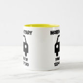 Mobiel geluidssymbool Gepersonaliseerd Tweekleurige Koffiemok (Center)