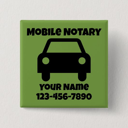 Mobiel geluidssymbool Gepersonaliseerd Vierkante Button 5,1 Cm (Voorkant)