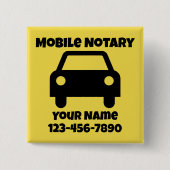 Mobiel geluidssymbool Gepersonaliseerd Vierkante Button 5,1 Cm (Voorkant)