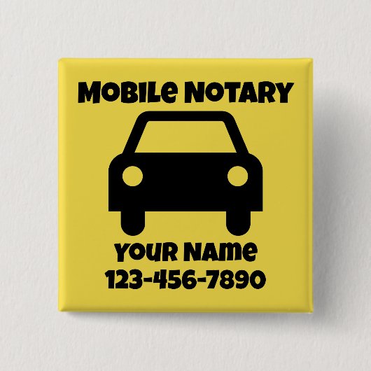 Mobiel geluidssymbool Gepersonaliseerd Vierkante Button 5,1 Cm (Voorkant)