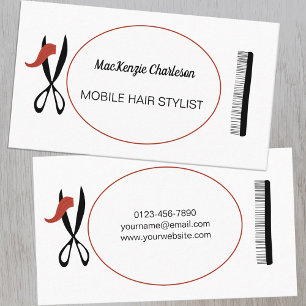Mobiel haar Stylist of Hairdresser Visitekaartje