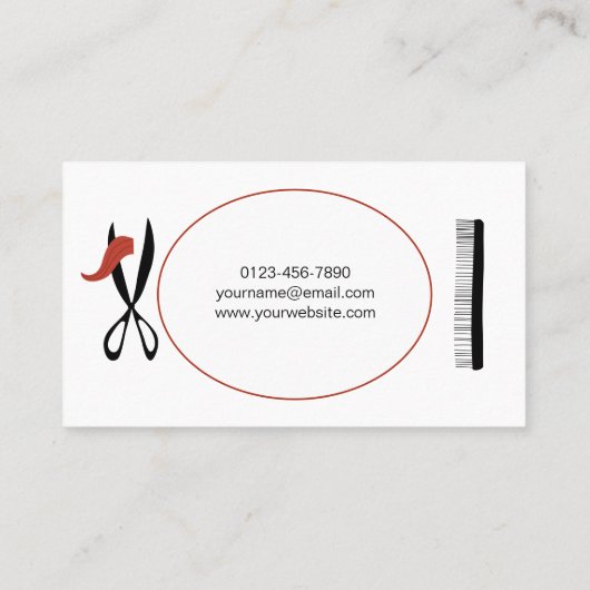 Mobiel haar Stylist of Hairdresser Visitekaartje (Achterkant)