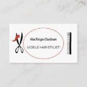Mobiel haar Stylist of Hairdresser Visitekaartje (Voorkant)