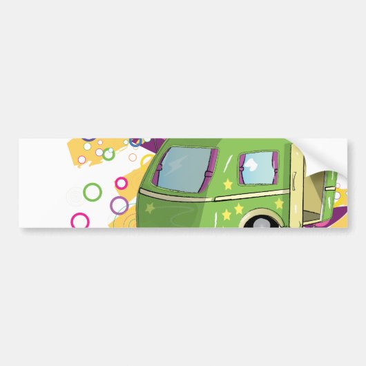 Mobiel huis bumpersticker (Voorkant)