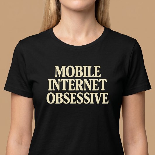 Mobiel Internet Verslaafde T-shirt