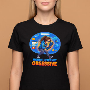 Mobiel internetverslaafde t-shirt
