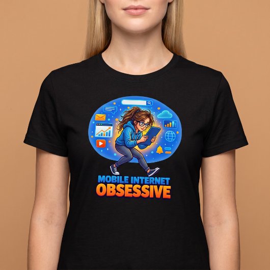 Mobiel internetverslaafde t-shirt