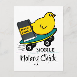 Mobiel keukenbord voor notariskeuze met tijdschrif briefkaart