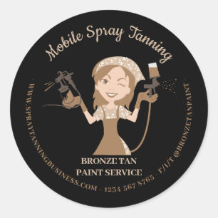 Mobiel looienlichaam Painter Lady Boss Ronde Sticker