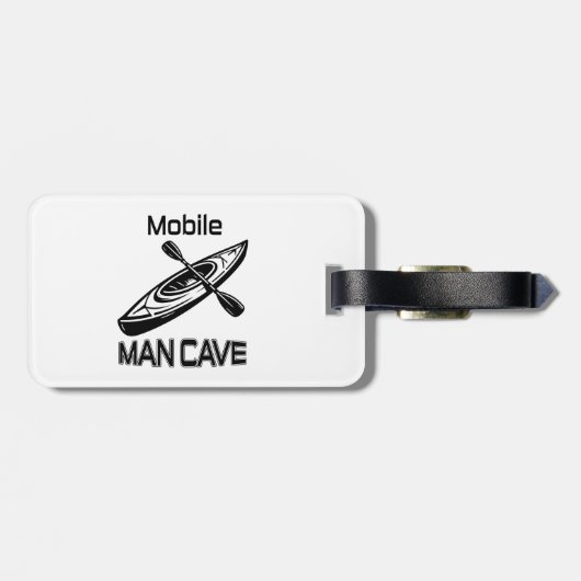 Mobiel Man Cave Kayak Bagagelabel (Achterkant horizontaal)