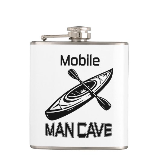 Mobiel Man Cave Kayak Heupfles (Voorkant)